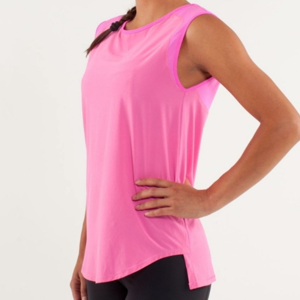 Lululemon Run Light As Air Sleeveless Top Pink 4